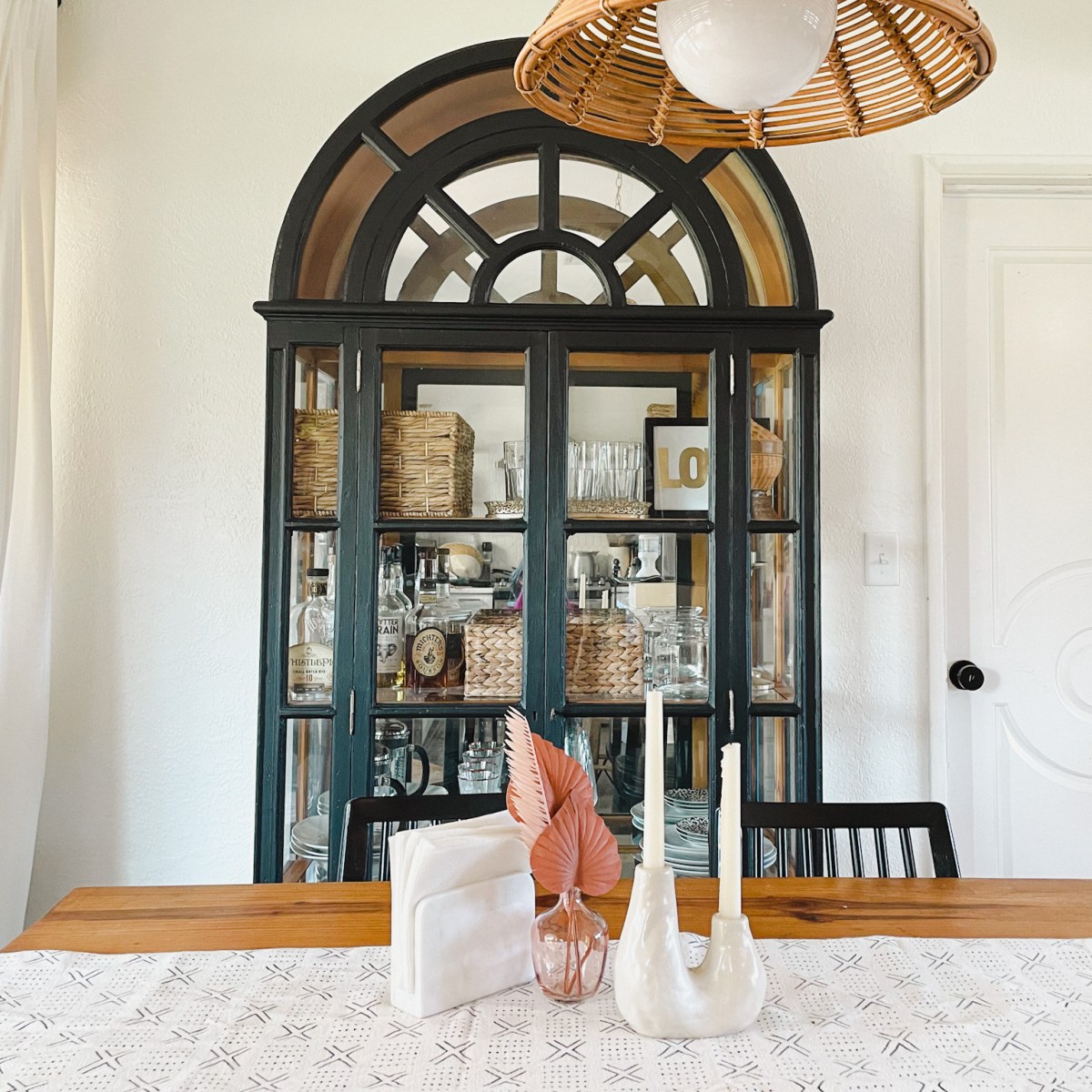 Black Arched Cabinet | Refreshed Dining&nbsp;Room