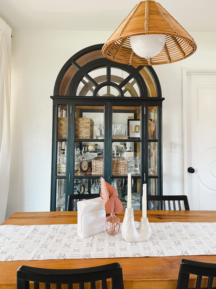 Black Arched Cabinet | Refreshed Dining&nbsp;Room