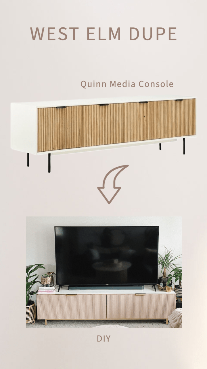 Easy DIY West Elm media console&nbsp;dupe