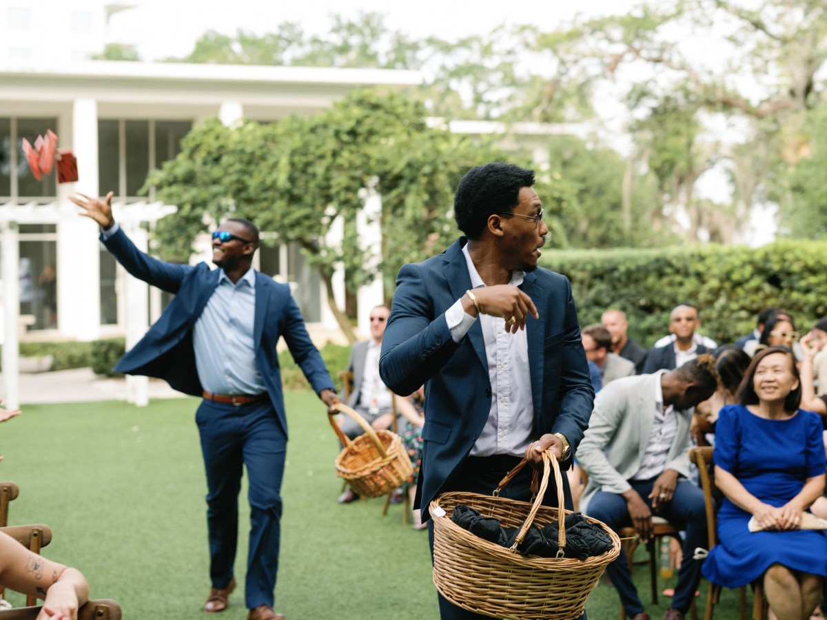 Custom Merch Toss at our Wedding&nbsp;Ceremony