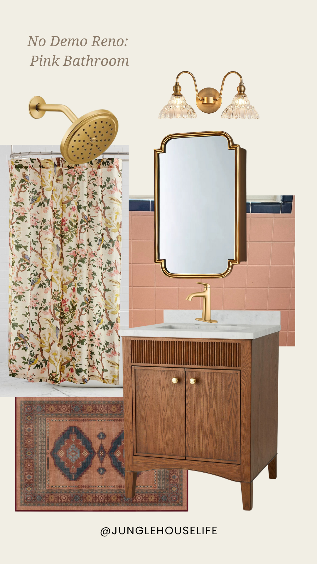 No Demo Reno Bathroom Plans (Save Pink Bathrooms!) – Jungle House